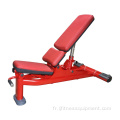 Banc de fitness multipurpose réglable de couleur rouge de couleur rouge